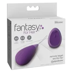 Кегел вибратор с дистанционно 12 см Remote Kegel Excite-Her Fantasy For Her, 10 режима, лилав
