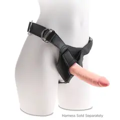 Масивно дилдо King Cock Plus 8" Triple Density – вендуза, твърдо ядро, 24,1 см, светъл тен