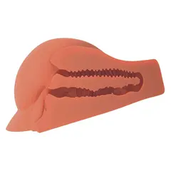 Торс мастурбатор Perfect Ass PDX Plus – телесен тъмен цвят, вагинален и анален отвор, с оформено дупе, 19.1 см