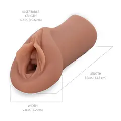 Мастурбатор вагина Sorority Snatch PDX Extreme – еластичен handjob, 13,4 см, тъмен тен