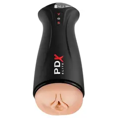 Електронен мастурбатор Fuck-Gasm PDX Elite – автоматично засмукване, вибрации, 24,5 см, черен