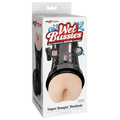 Мастурбатор анус Wet Bussies Super Bangin’ Butthole PDX Extreme – вакуум и водна активация, 20,8 см, светъл тен