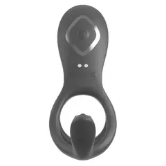 Вибриращ пенис ръкав Ultimate Couples Cage Max Fantasy C-Ringz, 7 режима, силикон, черен