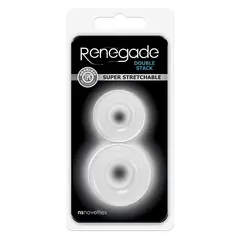 Комплект пенис рингове Renegade Double Stack Прозрачни, 2 броя