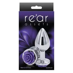 Анален разширител с роза Rear Assets Rose Лилав, размер M