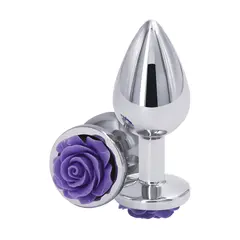 Анален разширител с роза Rear Assets Rose Лилав, размер M