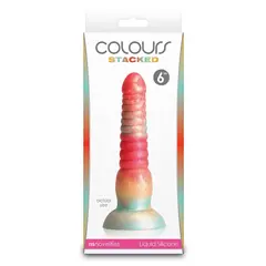 Силиконово дилдо Colours Stacked, Многоцветно, 16 см.