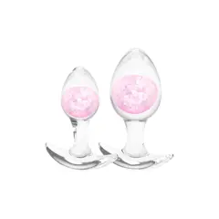 Комплект силиконови анални разширители Glams Trainer Kit – Розов, 2 части