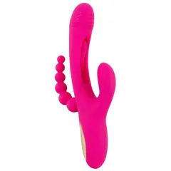 Троен вибратор Triple Vibe, 7 режима, пулсиращ език, клитор и анал стимулатор