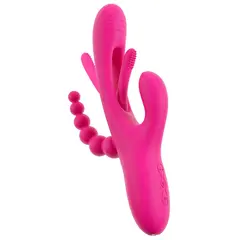 Троен вибратор Triple Vibe, 7 режима, пулсиращ език, клитор и анал стимулатор