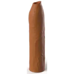 Пенис удебелител Extension Sleeve Fantasy X-tensions Elite, необрязан дизайн, силикон, тъмен телесен