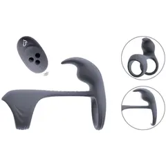 Вибриращ пенис ринг VYLOR, дистанционно, 20 режима, клиторен стимулатор, ерекция