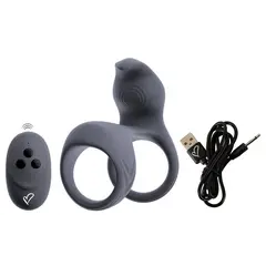 Вибриращ пенис ринг VYLOR, дистанционно, 20 режима, клиторен стимулатор, ерекция