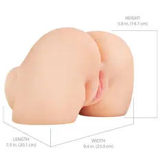 Вибриращ торс мастурбатор Shake That Ass PDX Elite – вагина и анус, doggy стил, 20,1 см