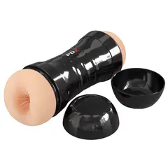 Мастурбатор двоен Super Flip-A-Pussy Over PDX Extreme – вагина и анус, 26 см, светъл тен