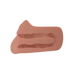 Мастурбатор Pick Your Pleasure Stroker PDX Plus – телесен светъл цвят, вагинален и анален канал, със засмукване, 16.5 см