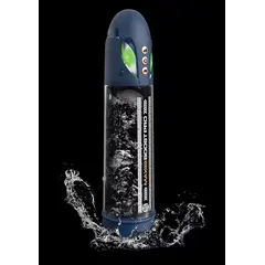 Пенис помпа Pump Worx Max Boost Pro Flow – син / прозрачен, автоматична, с вакуум и измервателна скала, 28.6 см