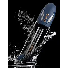 Пенис помпа Pump Worx Max Boost Pro Flow – син / прозрачен, автоматична, с вакуум и измервателна скала, 28.6 см