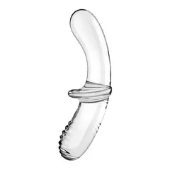 Двустранно стъклено дилдо Satisfyer Double Crystal, Прозрачно