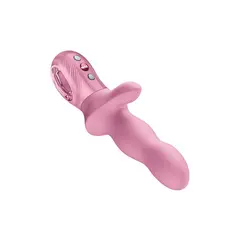 Вибратор за двойна стимулация с тласкащо движение Fun Factory BI STRONIC CRAVE, Розов
