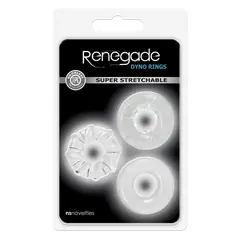 Комплект от 3 пенис ринга Renegade Dyno Rings, Прозрачни
