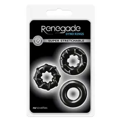Комплект от 3 пенис ринга Renegade Dyno Rings, Черни