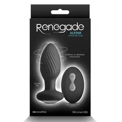 Ротиращ анален разширител Renegade Alpine, 9,8 см, 16 режима, Черен