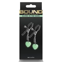Регулируеми щипки за зърна с фосфорициращи накрайници Bound G3, Gunmetal