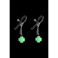 Метални щипки за зърна Bound Nipple Clamps G4, Светещи, Сив