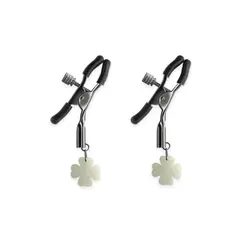 Метални щипки за зърна Bound Nipple Clamps G4, Светещи, Сив