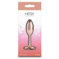 Метален анален разширител Rear Assets Clover, 9,2 см, Розово злато