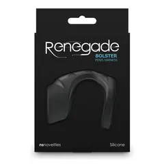 Пенис ринг с хамут Renegade Bolster, 9.3 см, Черен