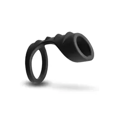 Пенис ринг с хамут Renegade Bolster, 9.3 см, Черен