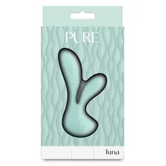 Луксозен вибратор с клиторен стимулатор Pure Luna, Зелен, 10.6 см.