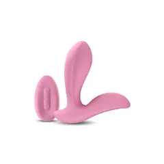 Силиконов вибратор с дистанционно управление Secrets Rain, 10 функции, 11,3 см, Розов