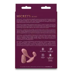 Вибратор с дистанционно Secrets Echo, 10 режима, 10,9 см, Розов