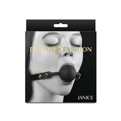 BDSM топка за уста Fetish & Fashion Janice, Черен