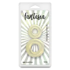 Комплект пенис рингове Fantasia Double Stack, 2 броя, Кехлибар