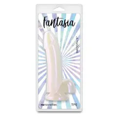 Силиконово дилдо NS Novelties Fantasia Smooth, 14,8 см, Бял