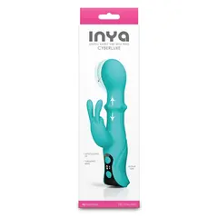 Луксозен вибратор заек Inya Cyberluxe, Зелен, 18 см.