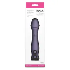 Луксозен ротиращ вибратор с плъзгащ се пръстен Inya Integra, 18 режима, 18,2 см, Сив