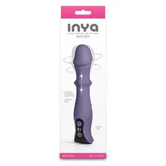 Луксозен ротиращ вибратор с плъзгащ се пръстен Inya Integra, 18 режима, 18,2 см, Сив