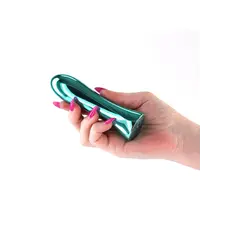 Метален вибратор Inya Shimmer, Тюркоаз, 10 функции, 12 см.