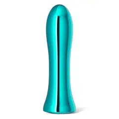 Метален вибратор Inya Shimmer, Тюркоаз, 10 функции, 12 см.
