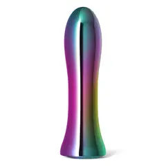 Метален вибратор Inya Shimmer, Многоцветен металик, 10 Режима, 12 см.