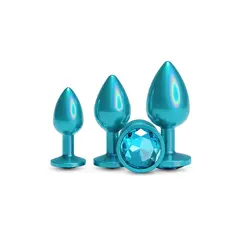Комплект анални разширители Rear Assets Trainer Kit, 3 части, Тюркоаз