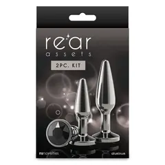 Комплект анални разширители Rear Assets Tapered Trainer Kit, 2 части, 7,8 - 9,9 см, Черен