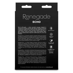 Вибриращ простатен масажор с дистанционно Renegade Echo, Черен