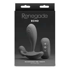 Вибриращ простатен масажор с дистанционно Renegade Echo, Черен