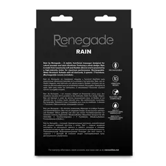 Простатен вибратор с дистанционно управление Renegade Rain, Черен, 10 Функции, 11.4 см.